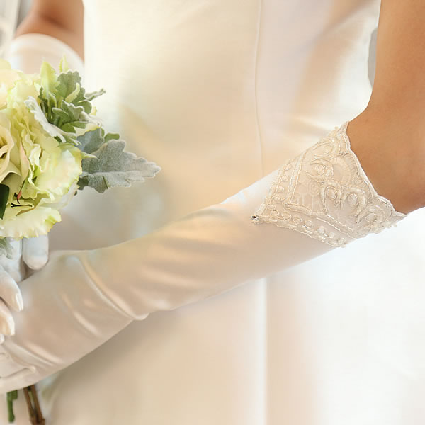 最大54%OFFクーポン グローブ ウエディング ロンググローブ ブライダル サテン レース 花 結婚式