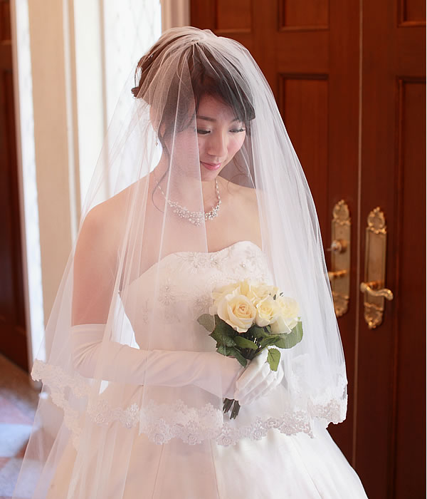 ウエディングベール ロングベール オフホワイト 350cm 結婚式用